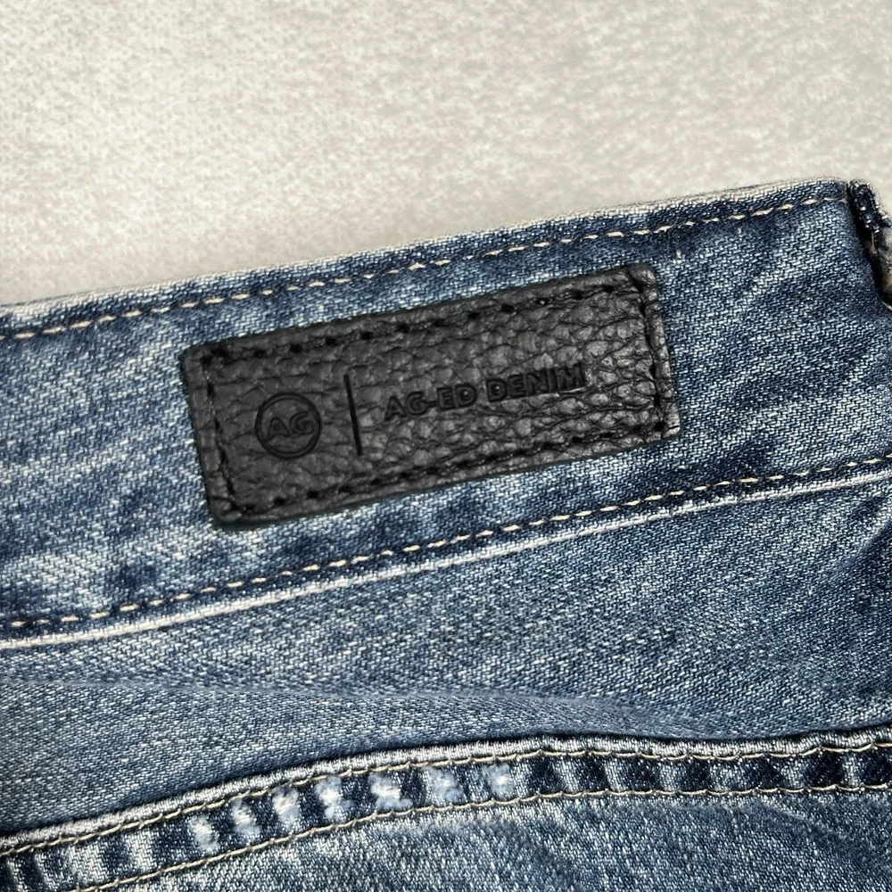 AG-ED Adriano Goldschmied 25 Saige High Rise Straight Jeans Japanese Denim